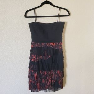 MM Couture Black & Red Cocktail Dress